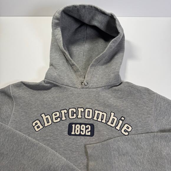 Vintage Abercrombie & Fitch 1892 Hoodie Embroidered Logo Pullover Y2K Skater XL - Picture 1 of 12